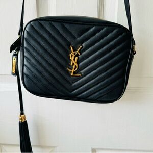 Saint Laurent Lou camera bag in black pre-owned